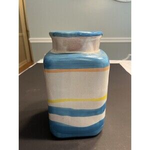 Anthropologie Brushstroke Striped Utensil Crock